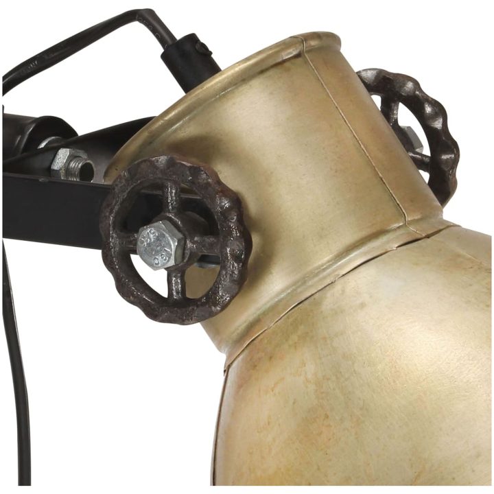 Golvlampa med 2 lampskärmar mässing E27 gjutjärn vidaXL – bild 6