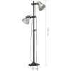 Golvlampa med 2 lampskärmar silver E27 gjutjärn vidaXL – miniatyr 11