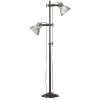 Golvlampa med 2 lampskärmar silver E27 gjutjärn vidaXL – miniatyr 4