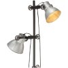 Golvlampa med 2 lampskärmar silver E27 gjutjärn vidaXL – miniatyr 5