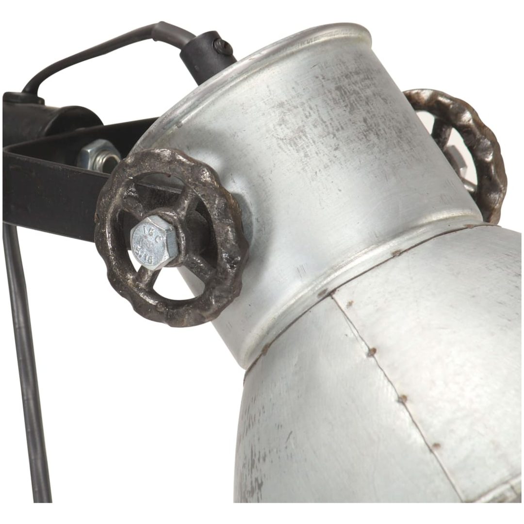 Golvlampa med 2 lampskärmar silver E27 gjutjärn vidaXL – bild 6