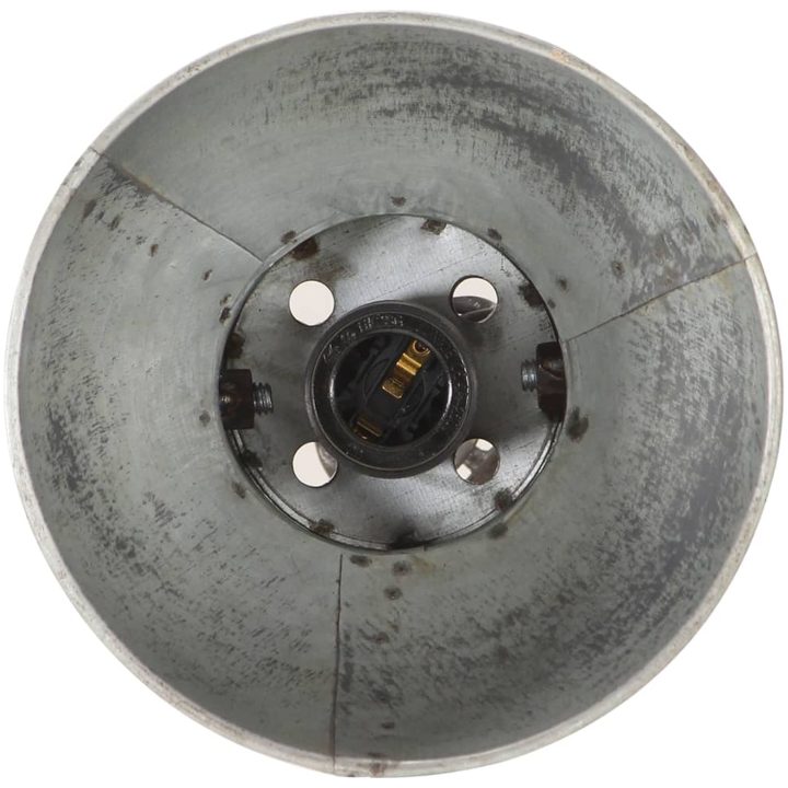 Golvlampa med 2 lampskärmar silver E27 gjutjärn vidaXL – bild 7