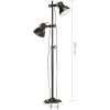 Golvlampa med 2 lampskärmar svart E27 gjutjärn vidaXL – miniatyr 11
