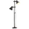 Golvlampa med 2 lampskärmar svart E27 gjutjärn vidaXL – miniatyr 3