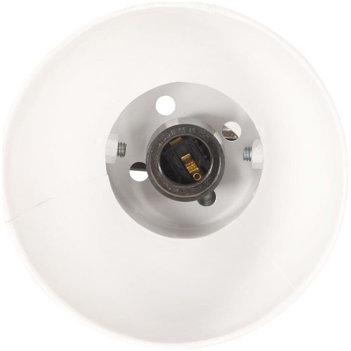 Golvlampa med 2 lampskärmar vit E27 gjutjärn vidaXL – bild 7