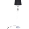 Golvlampa med högt stativ och lampskärm svart vidaXL – miniatyr 1