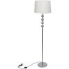 Golvlampa med högt stativ och lampskärm vit vidaXL – miniatyr 1