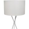 Golvlampa med högt stativ vit vidaXL – miniatyr 2