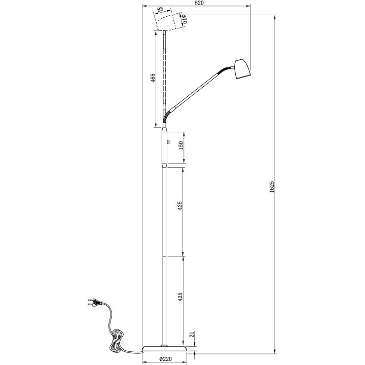 Golvlampa Sandnes Stål ANETA HOME – bild 6