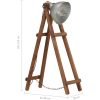 Golvlampa silver E27 massivt mangoträ vidaXL – miniatyr 12