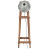 Golvlampa silver E27 massivt mangoträ vidaXL – miniatyr 3
