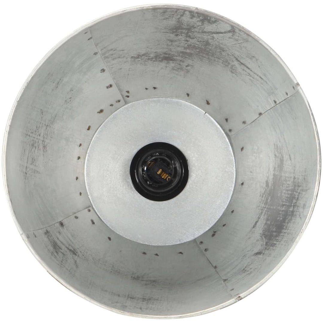 Golvlampa silver E27 massivt mangoträ vidaXL – bild 9