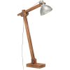 Golvlampa silver massivt mangoträ E27 vidaXL – miniatyr 2