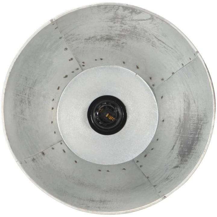Golvlampa silver massivt mangoträ E27 vidaXL – bild 8