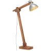 Golvlampa silver massivt mangoträ E27 vidaXL – miniatyr 1