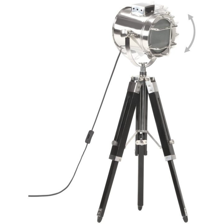 Golvlampa svart massivt mangoträ 69 cm vidaXL – bild 3