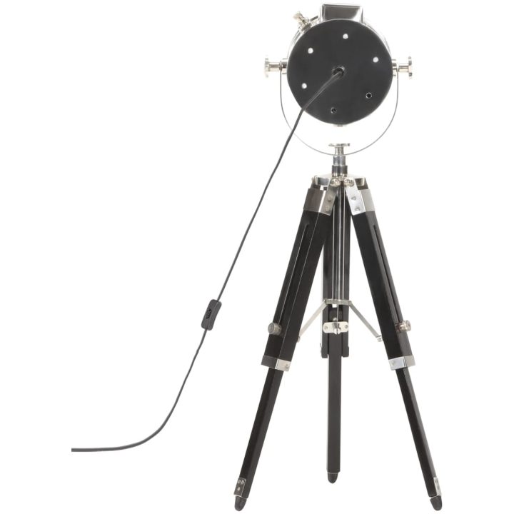 Golvlampa svart massivt mangoträ 69 cm vidaXL – bild 6
