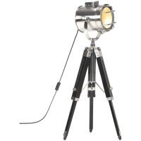 Golvlampa svart massivt mangoträ 69 cm vidaXL