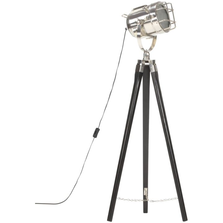 Golvlampa svart massivt mangoträ 97 cm vidaXL – bild 2