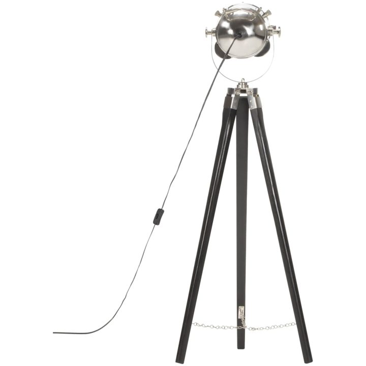 Golvlampa svart massivt mangoträ 97 cm vidaXL – bild 5
