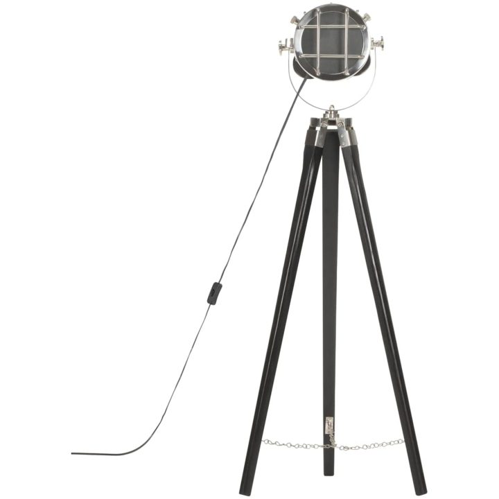 Golvlampa svart massivt mangoträ 97 cm vidaXL – bild 6