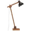 Golvlampa svart massivt mangoträ E27 vidaXL – miniatyr 4
