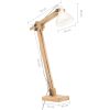 Golvlampa vit massivt mangoträ E27 vidaXL – miniatyr 11
