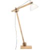 Golvlampa vit massivt mangoträ E27 vidaXL – miniatyr 4