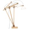 Golvlampa vit massivt mangoträ E27 vidaXL – miniatyr 5