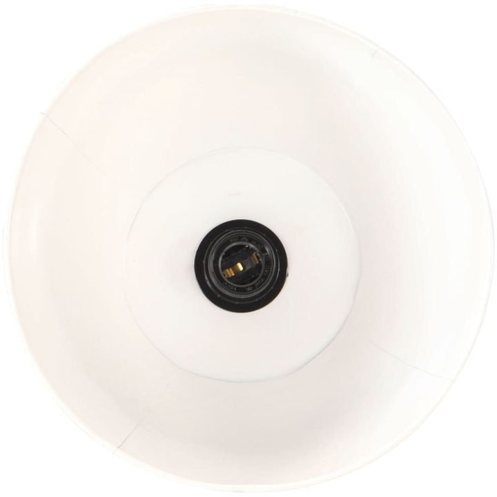 Golvlampa vit massivt mangoträ E27 vidaXL – bild 8