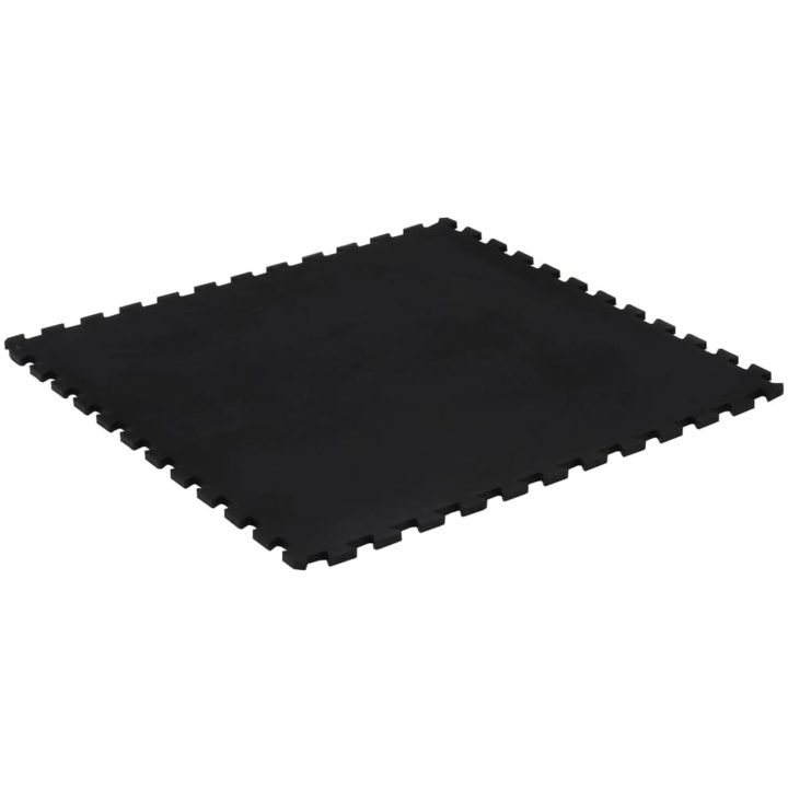 Golvplatta gummi svart 12 mm 100x100 cm vidaXL – bild 2