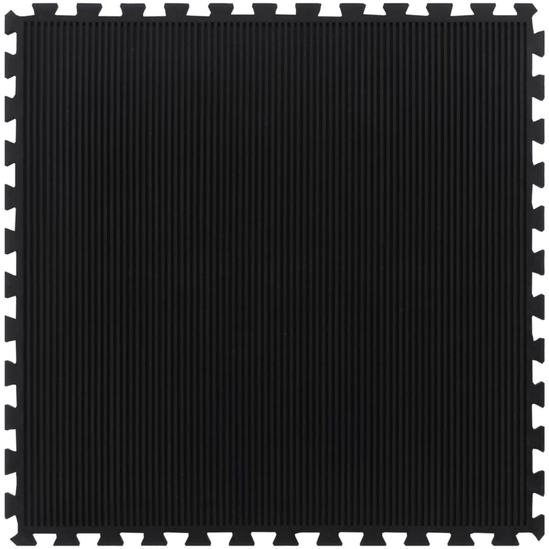 Golvplatta gummi svart 12 mm 100x100 cm vidaXL – bild 3
