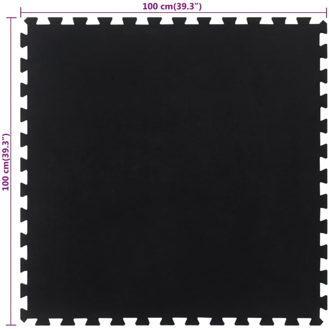 Golvplatta gummi svart 12 mm 100x100 cm vidaXL – bild 7