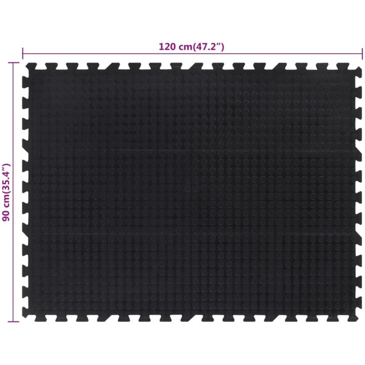 Golvplatta gummi svart 12 mm 90x120 cm vidaXL – bild 7