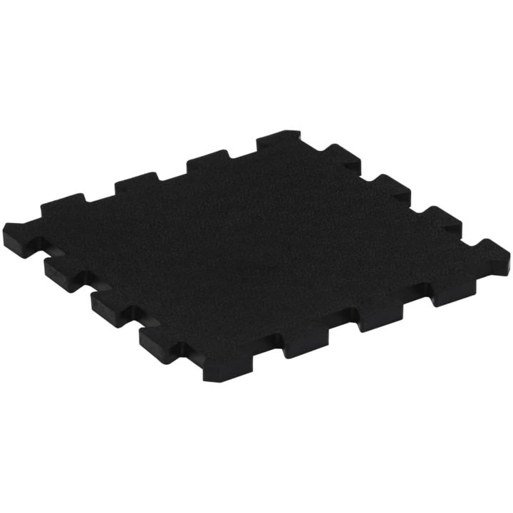 Golvplattor gummi 16 st svart 16 mm 30x30 cm vidaXL – bild 4