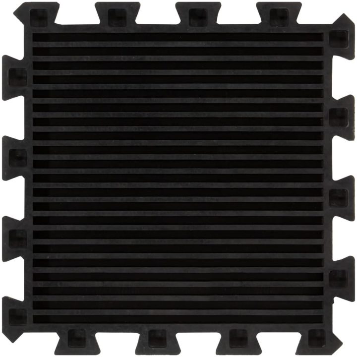 Golvplattor gummi 9 st svart 16 mm 30x30 cm vidaXL – bild 5