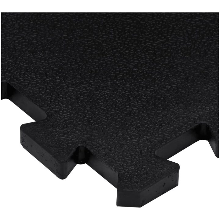 Golvplattor gummi 9 st svart 16 mm 30x30 cm vidaXL – bild 6