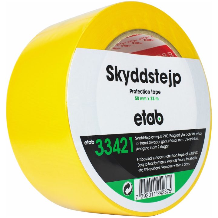 Golvskyddstejp, Gul, Bredd 50 mm MALMBERGS – bild 2