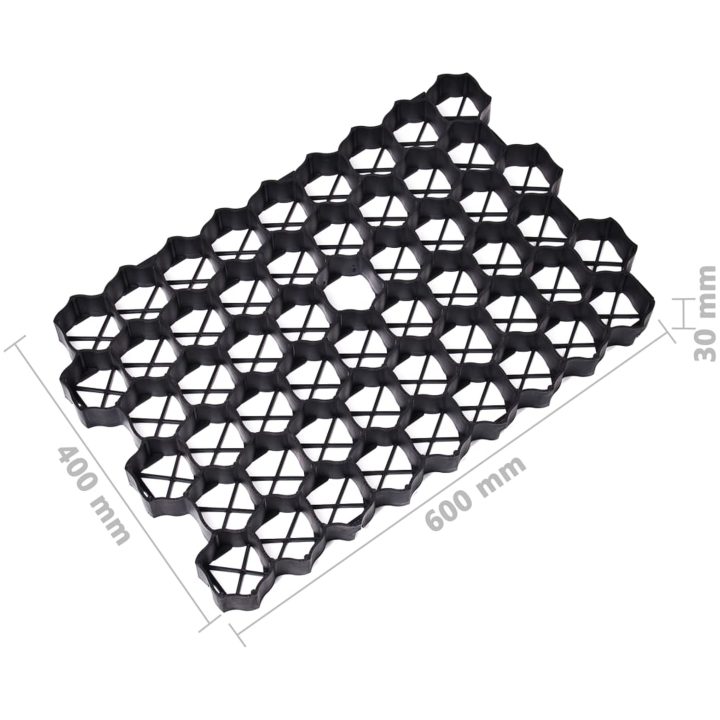 Gräsarmering 16 st svart 60x40x3 cm plast vidaXL – bild 7