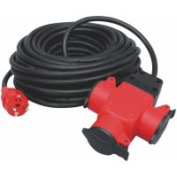 Grenuttag, 3-vägs, IP44, 25 m, 3G1,5 mm, Med lock MALMBERGS