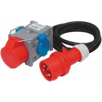 Grenuttag, 416-6 + 2xSchuko, 400V, 230V, 16A MALMBERGS