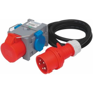 Grenuttag, 416-6 + 2xSchuko, 400V, 230V, 16A MALMBERGS