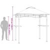 Grilltält 240x150x255 cm antracit stål vidaXL – miniatyr 7