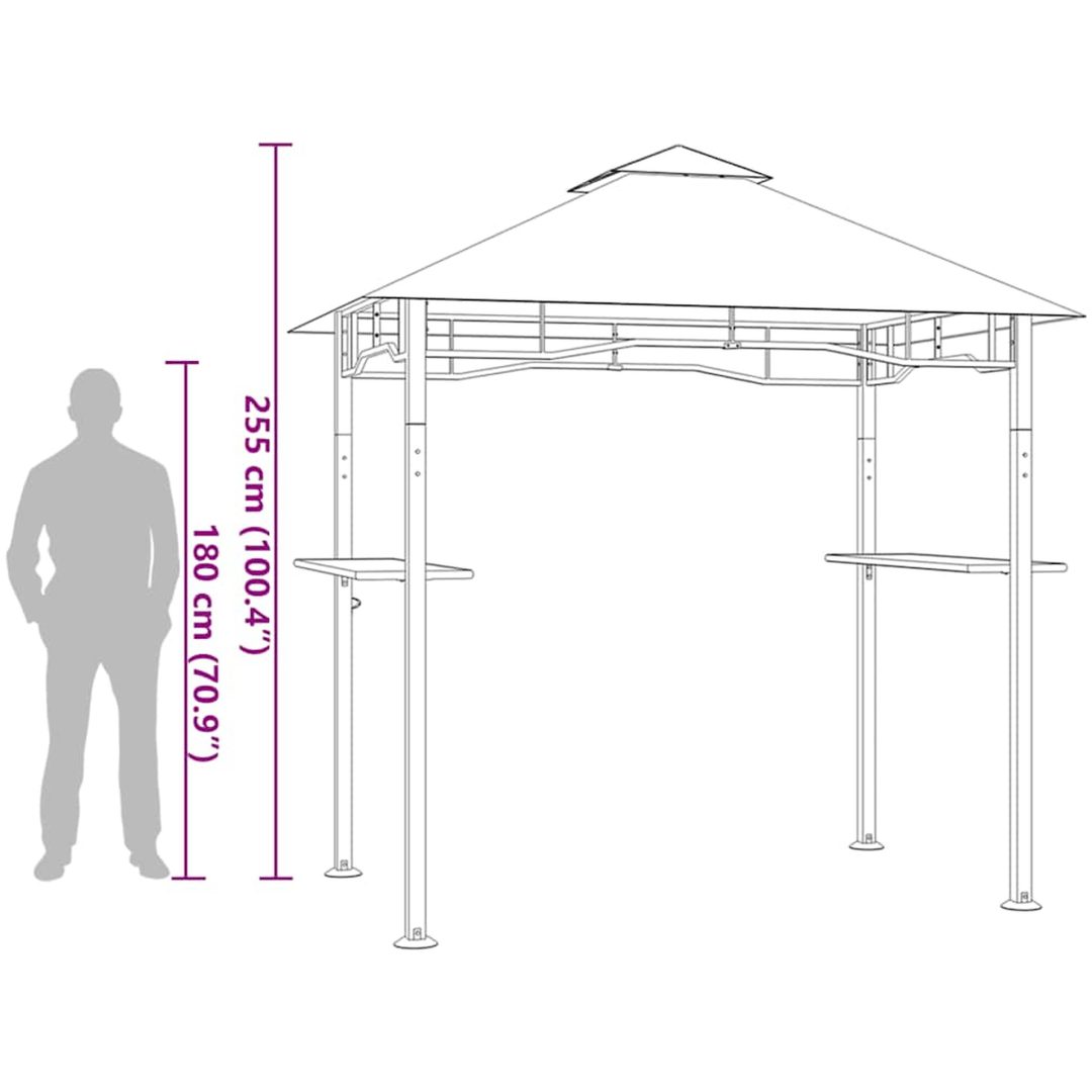 Grilltält 240x150x255 cm antracit stål vidaXL – bild 7