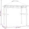 Grilltält 240x150x255 cm antracit stål vidaXL – miniatyr 8