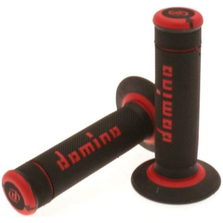 Grips A190 Off-Road Full Diamond DOMINO Svart/Röd – bild 2