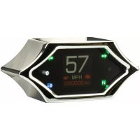 GUAGE MLX BAR MNT SPEEDO W/SIGNALS SPIKED CHROME