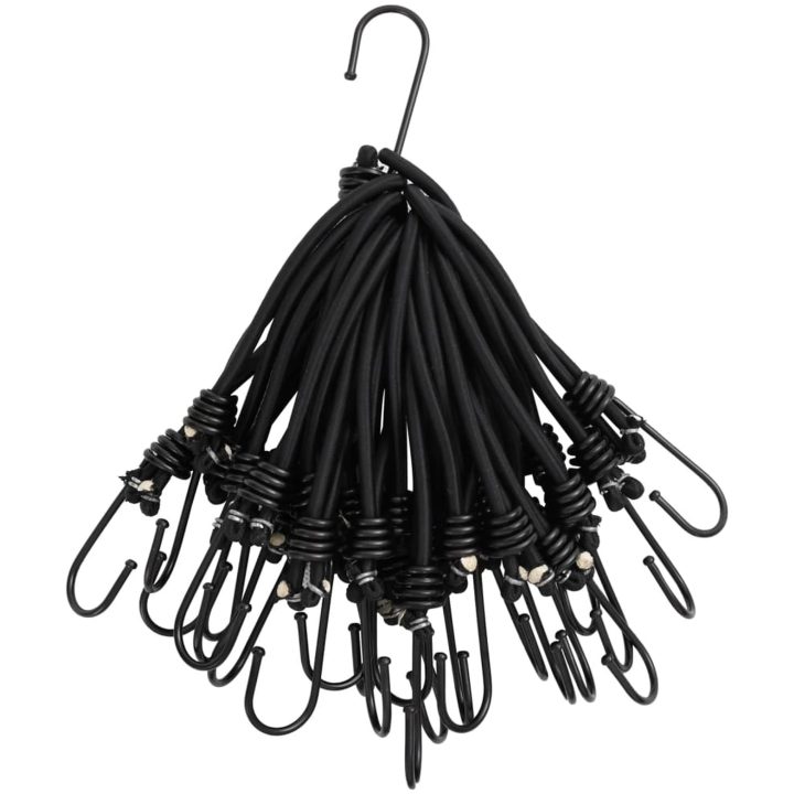 Gummistroppar med krok 50 st 17 cm vidaXL – bild 3