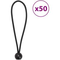 Gummistroppar med kula 50 st 21 x 0,5 cm vidaXL