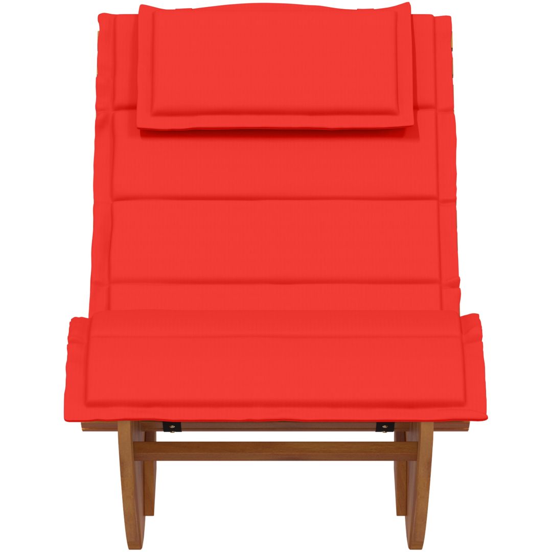 Gungande Solstolar med Kuddar 2 st Massiv Acaciaträ vidaXL 60 x 154 x 74 cm – bild 5